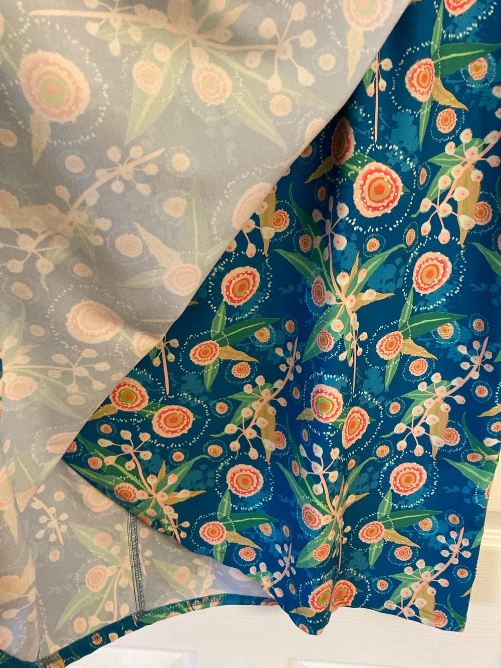 Rip Skirt Hawaii Coverup in Teal, Green, Orange - Picture 4 of 7